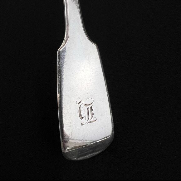 Antique English Sterling Silver William Eaton Serving Spoon William Eaton 1800's - Picture 3 of 12